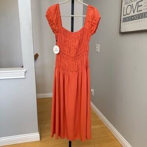 Lost + Wander Hibiscus Glow Midi Dress, Size Small